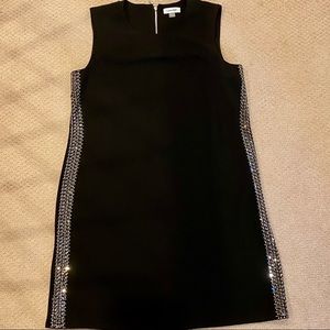 Never worn black semi-fitted dress